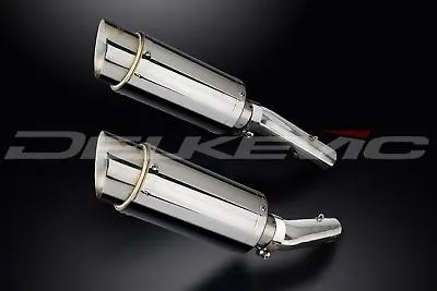 Delkevic 8  Stainless Round Mufflers - Aprilia RSV 1000 R Factory 03-10 Exhaust • $485.99