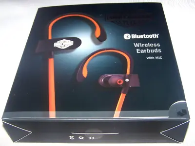Harley Davidson Bluetooth Wireless Earbuds With MIC NEW 94500185 Black NIB • $39.99