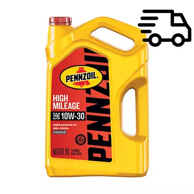 Pennzoil 10W30 High Mileage Motor Oil 5-quart Container • $19.72