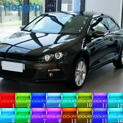 Multi-Color LED Angel Eyes Halo Rings Kit For Volkswagen VW Scirocco 2008-2013 • $33.99