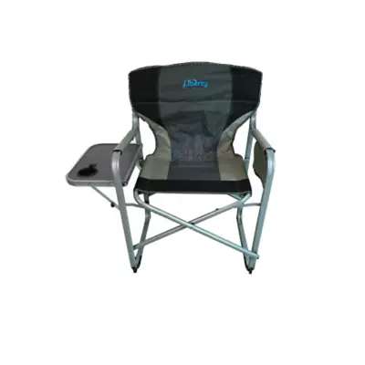 Liberty Camping Director's Chair Grey Leisure Garden Beach Folding Side Table • £44.89