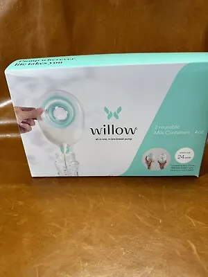 Willow Pump Reusable Breast Milk Containers 24mm Flange 2 Ct Holds 4 Oz. ... • $30