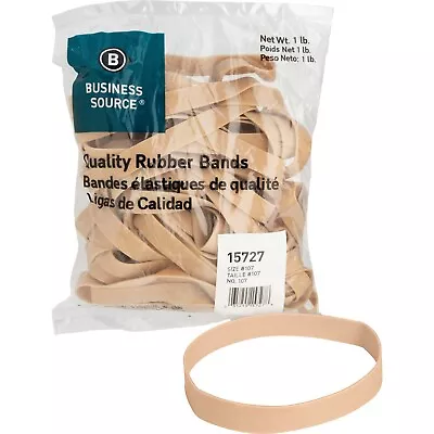 Business Source Rubber Bands Size 107 1 Lb./BG 7 X5/8  Natural Crepe 15727 • $12.05