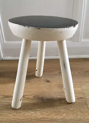 Vintage Distressed 3 Legged Wooden Milking Stool • £29.99