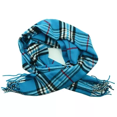 Men Women Unisex 100%CASHMERE Classic Scarf Colored Tartan Stripe Plaid SCOTLAND • $7.99