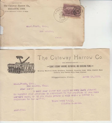 £3.24 • Buy Adv Cutaway Harrow Co. Hugganum,conn. #231 14 Mar 1893 Damaged Ultra Enclosure 