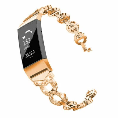 $20.99 • Buy For Fitbit Charge 2 3 4 Gen / HR Women's  Watch Band Strap Metal Wrist Band 