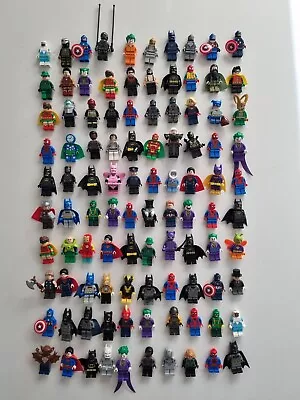 Marvel DC Super Hero Batman Spider Lego Figure Minifig Minifigure Bulk Lot X 100 • $700