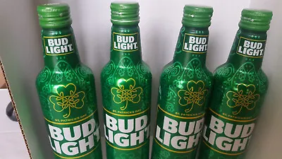 $16.99 • Buy Bud Light *  St Patrick Day* 2023 Aluminum  16 .oz *total 4 **empty ..top Open..