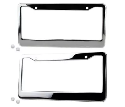 2x Car License Plate Frame Cover Hood Bonnet Rear Boot Chrome For Saab Smart • $28.79