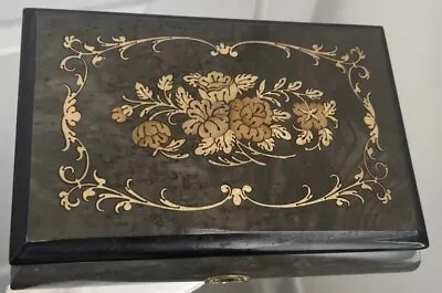 Handcrafted Sorrento Italian Floral Musical Jewelry Box Chest Approx 7”x5”x2.5” • $35