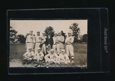 C.1909 RPPC Post Card Town High School Baseball Team M.P. No Markings  • $45