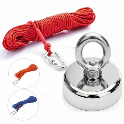 300 LBS Fishing Magnet Super Strong Neodymium Round Eye Bolt / 10M ROPE US • $9.66