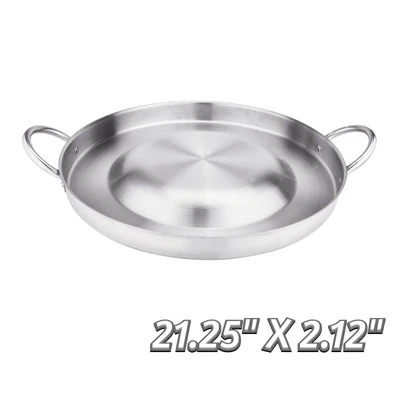 $47.45 • Buy 21  Stainless Steel Wok Comal Cazo Griddle Mexican Taco Griddle Fry Pan