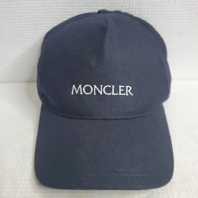 Moncler Luxury Hat Virgin Wool Logo Baseball Cap One Size RFID CODE Blue  • $219.95
