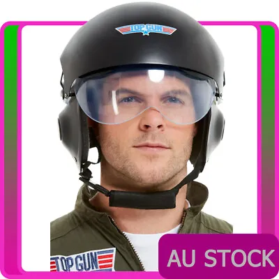 Licensed Top Gun Helmet 80s Adult Movie Deluxe Pilot Costume Accessory • $61.74