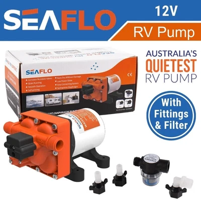 $109.50 • Buy Caravan RV Moterhome Boat  Water Pump  55PSI Pressure 12V High Flow Seaflo