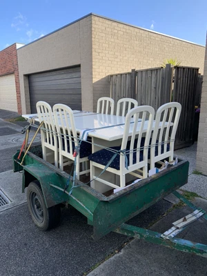 $150 • Buy Painted Gloss Dining Table With Chairs