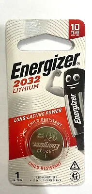 Genuine Energizer CR2032 3Volt Lithium Batteries Battery SINGLE Pack BNIP • $4.99