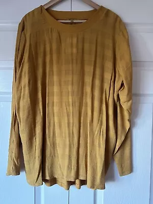 Ladies Mustard Top Blouse Size 22 Next Brand New Soft Touch • £27