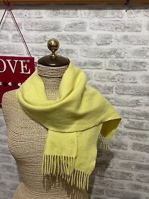 £19.99 • Buy Vintage Pure Cashmere Yellow Scarf Super Soft Oblong    S643