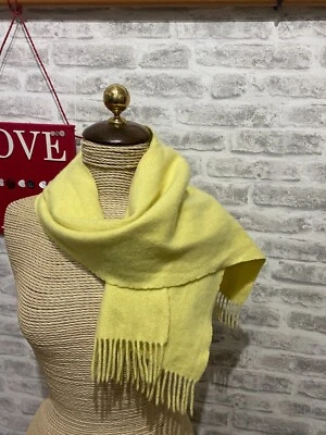 £19.99 • Buy Vintage Pure Cashmere Yellow Scarf Super Soft Oblong    S643
