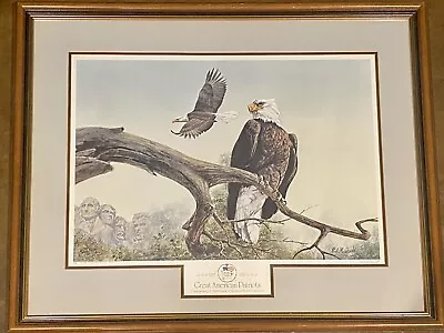 RALPH RJ McDONALD Numbered Print Great American Patriots (Bald Eagles) Framed • $225