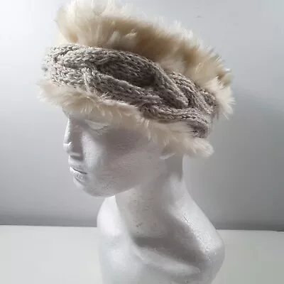 Pachamama Accessories Headband Grey Cable Kit & Faux Fur Wool • £15