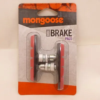 New RED Mongoose BMX Bicycle BRAKE PAD SET Linear Pull 2 PADS • $10