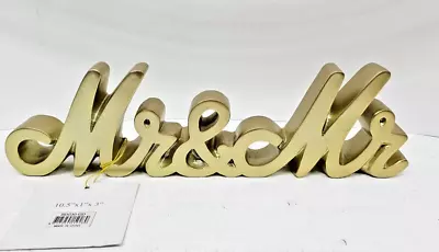 Mr & Mr Wedding Table Decor Sign 10.5 X 3 X1 Inch Gold • $9.90