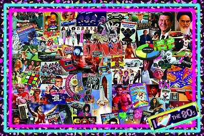 The Crazy 80's! Retro Puzzle For Adults And Kids | 1000 Piece Jigsaw Puzzle • $19.99