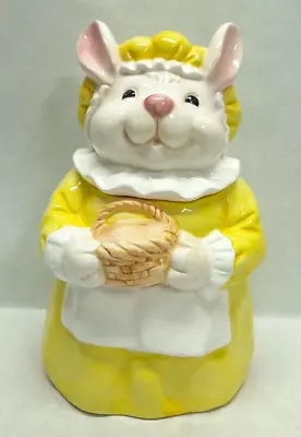 Vintage Granny Mouse In Yellow Dress W/ Basket Cookie Jar • $39.97