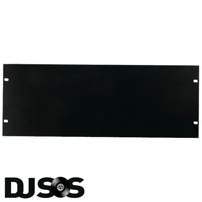 Pulse RPP4 19  Rack Panel 4U Steel Black Metal Plate Flightcase Hardware Blank • £11.71