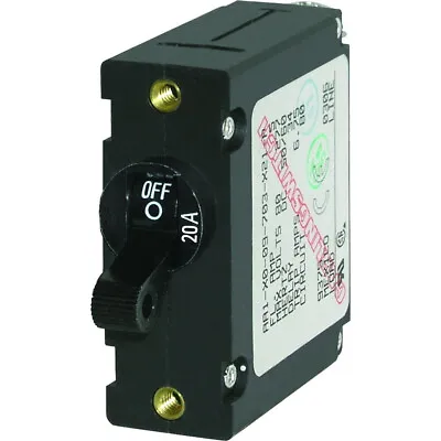 Blue Sea Systems 20A AC/DC Magnetic Circuit Breaker 7212 - Single Pole World • $20.32