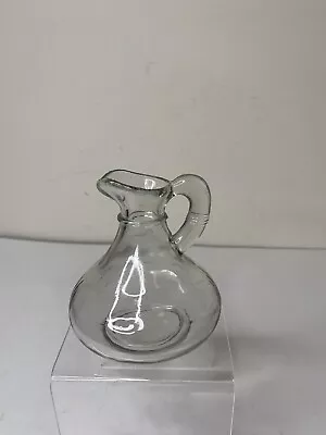 Vintage Clear Glass Cruet Small Vinegar Pitcher No Stopper • $4.95