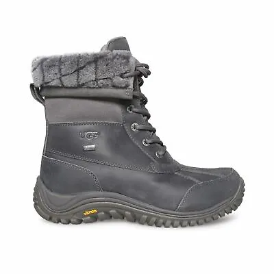 Ugg Adirondack Ii Luxe Quilt Grey Leather Waterproof Women's Boots Size Us 7 New • $133.99