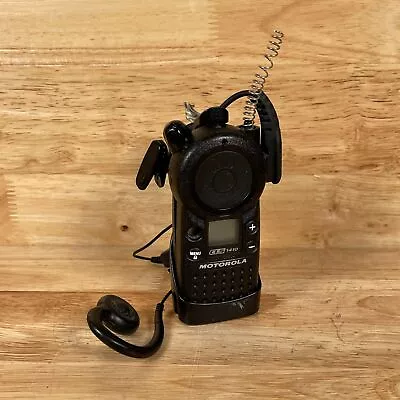 Motorola CLS1410 Black 4-Channels 2-Way Radio Walkie Talkie With PTT Earpiece • $59.49