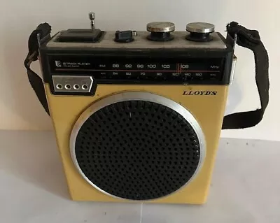 Vintage Lloyd’s 8 Track Player AM FM Radio Portable Model V150 • $15