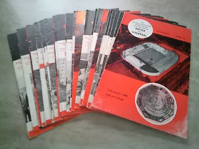 Full Season Of Manchester United  1965-66 Home Programmes 28 Programmes In All • £59.99