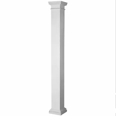 $901.48 • Buy FIberglass Square Smooth Non Tapered Column With Tuscan Capital & Base