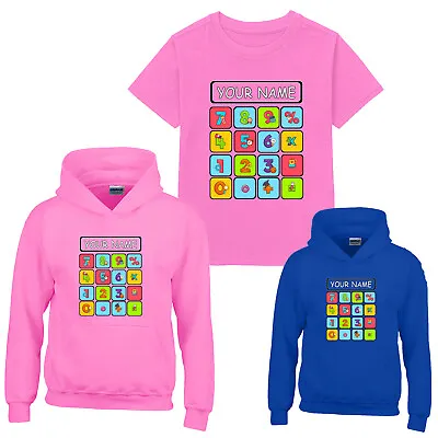 Personalised Calculator Maths Day T Shirt Numbera School Kids Boys Hoody • £9.49