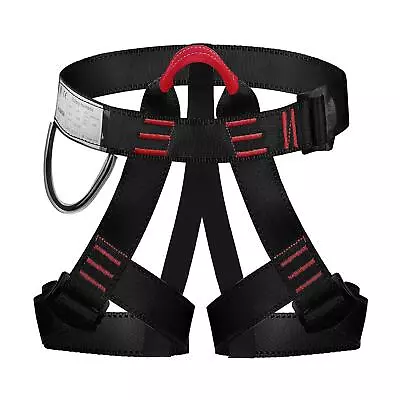 Outdoor Heavy Duty Tree Rock Climbing Safety Harness Rappelling Equip Seat Belt • £15.39