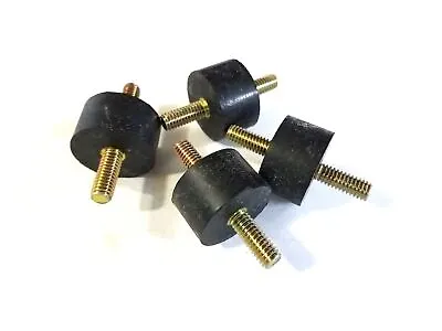 4 Rubber Vibration Isolator Mounts(1-1/4 Dia X 3/4 Thk) 5/16-18 X 3/4  Long Stud • $14