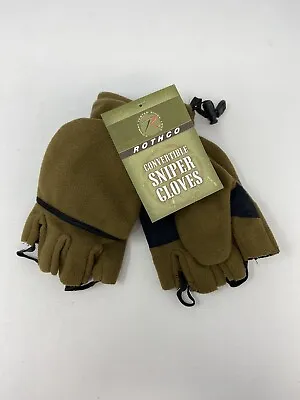 Rothco Convertible Sniper Gloves/mittens Suade Palm Windstopper Fleece Medium • $25