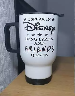 £14.99 • Buy Disney Songs Friends TV Show Quotes Thermal Travel Mug Present Funny Gift