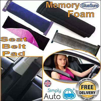 Memory Foam Car Seat Belt Safety Pad Shoulder Strap Cover Cushion Rucksack Bags • £3.49