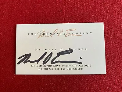 Michael Eisner (Disney)  Autographed  (JSA) Business Card (Scarce / Vintage) • $39