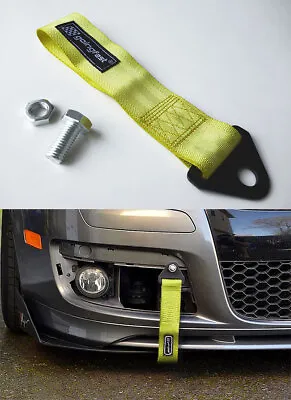 $14.95 • Buy Universal Racing Sport Tow Hook Strap Band High Strength Heavy Duty Loop Yellow