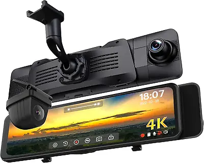 $479.95 • Buy Nikomaku Mirror Dash Cam Front And Rear OEM Design Backup Camera For Cars 4K Res
