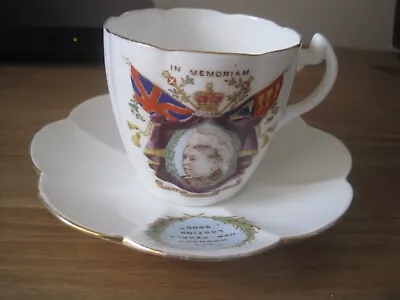 Queen Victoria Memorial Cup And And Saucer • £25